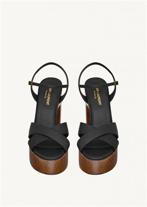 BIANCA PLATFORM sandals in smooth leather